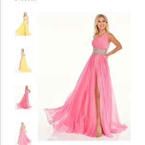 Rachel Allan Bright Pink 2 Style 70086 $400